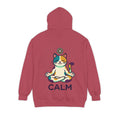 "Cat CALM" Garment-Dyed Hoodie