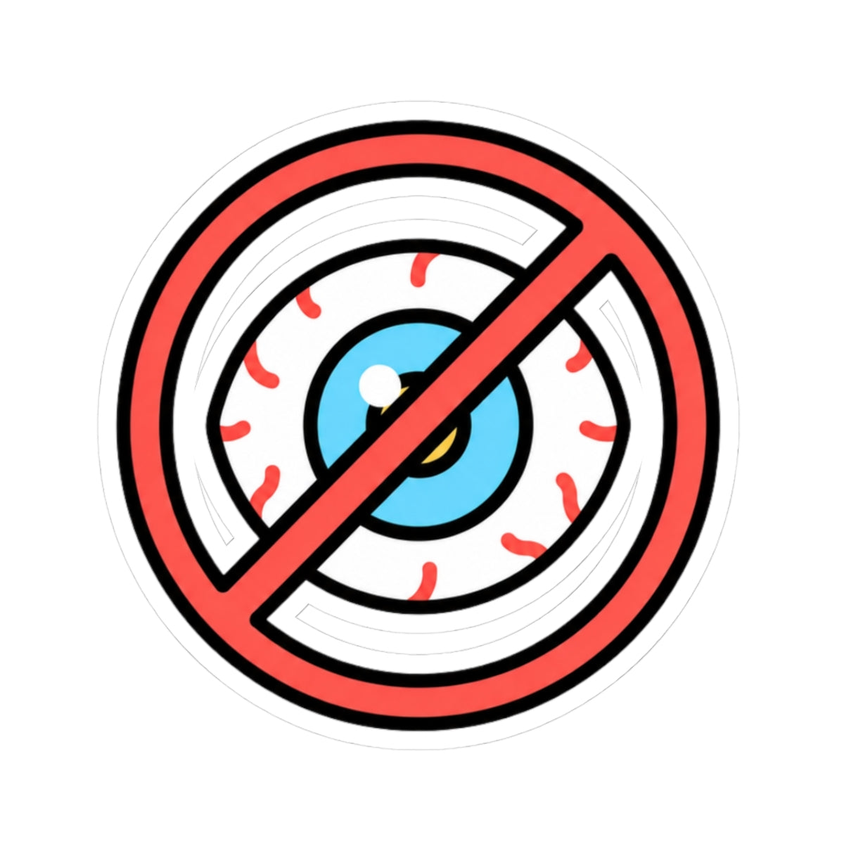"Eye Contact Policy" Sticker