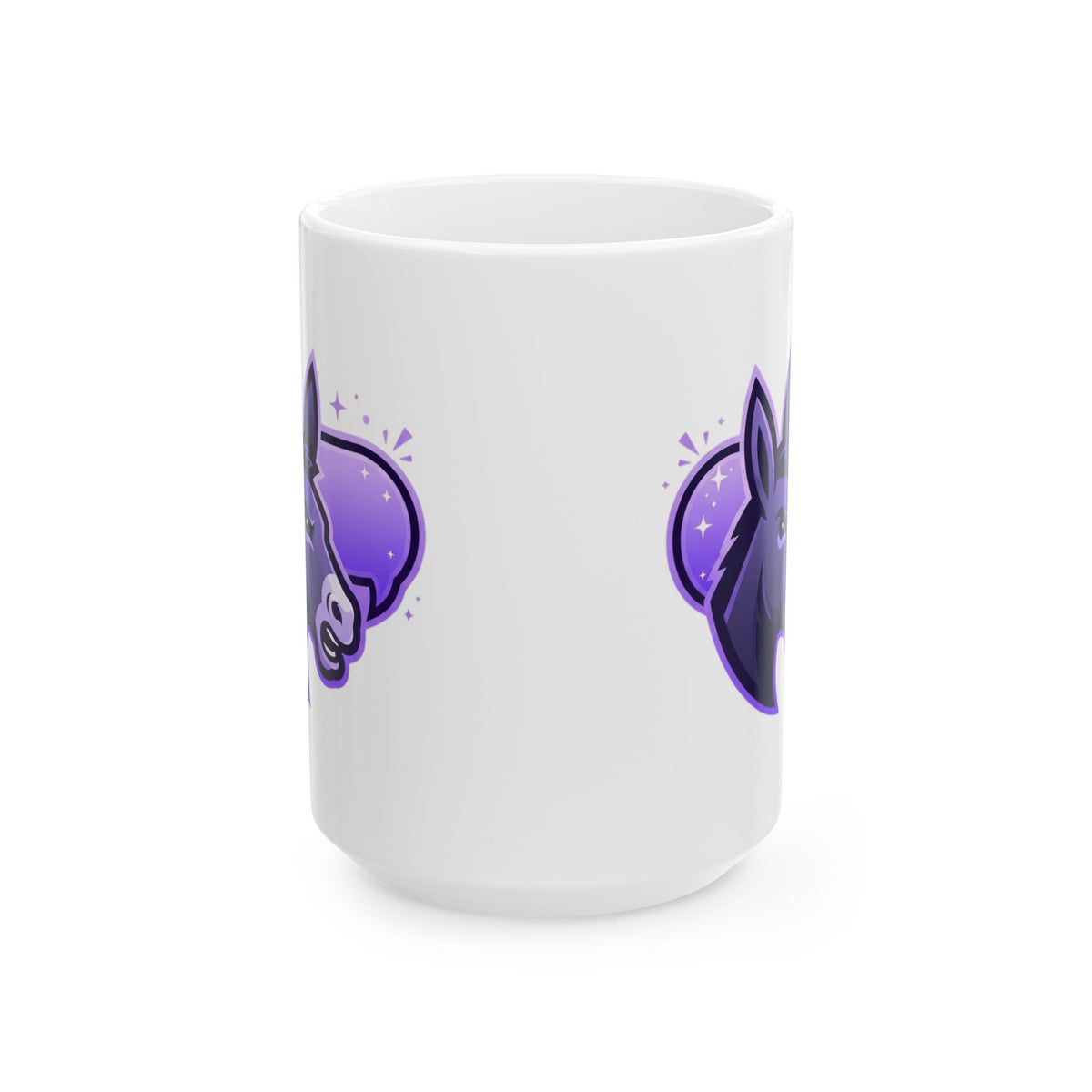 "Good Book Series Obstinate Animals & Angels With Swords" White Ceramic Mug — Graphic