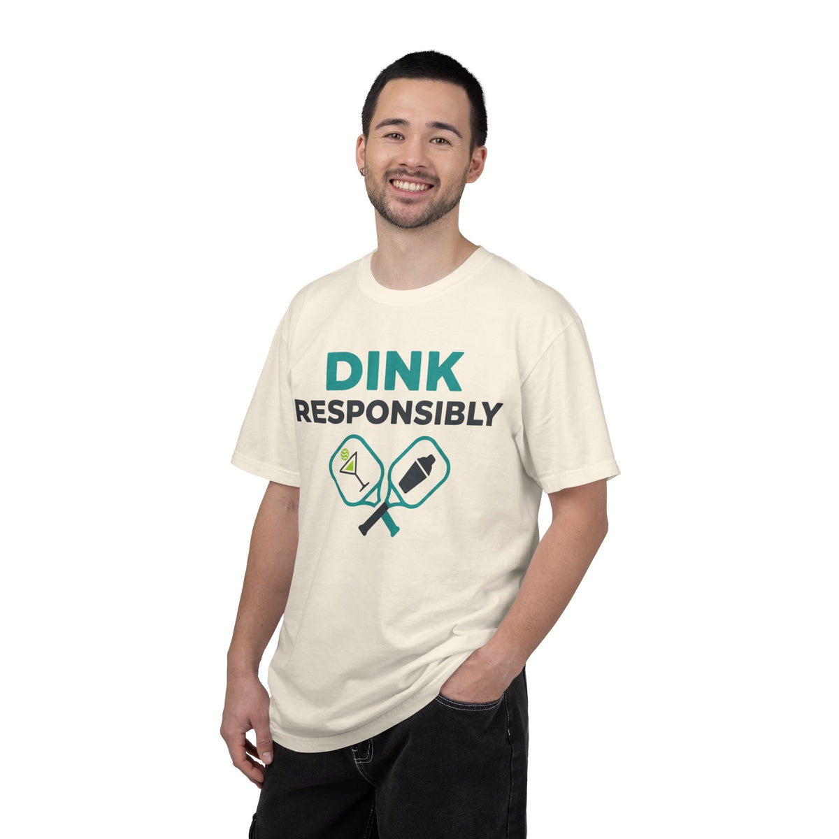 Color: Ivory | Dink Responsibly 2 Unisex Garment-Dyed T-shirt
