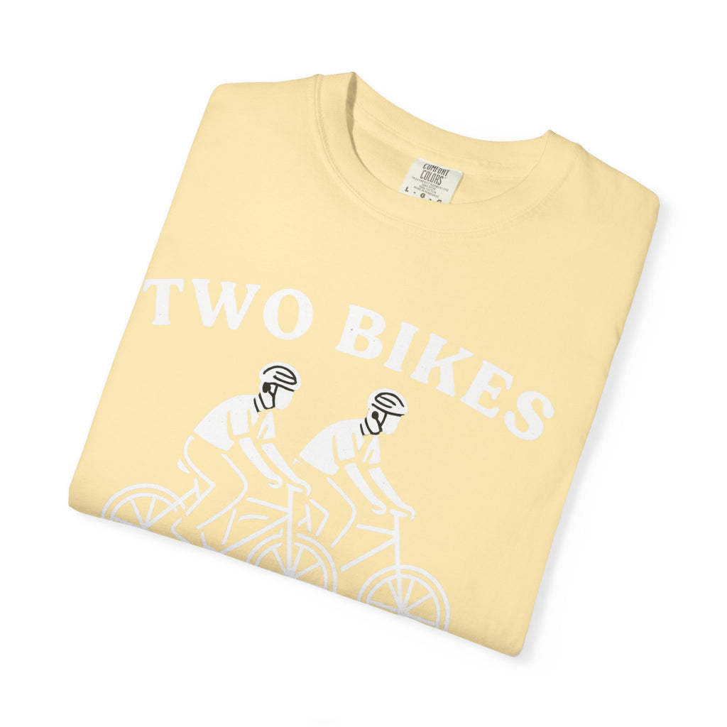 "Two Bikes, One Message" Unisex Garment-Dyed T-shirt