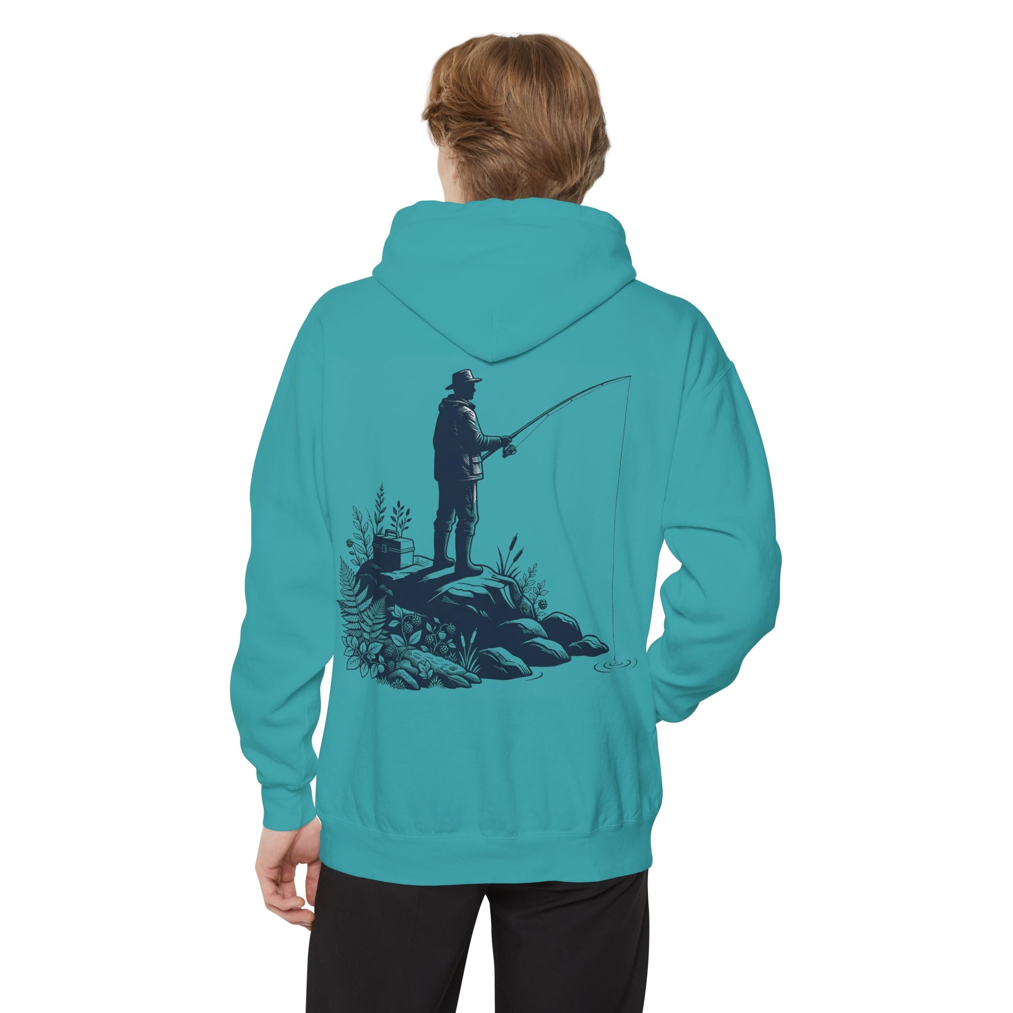 "Fishing" Garment-Dyed Hoodie