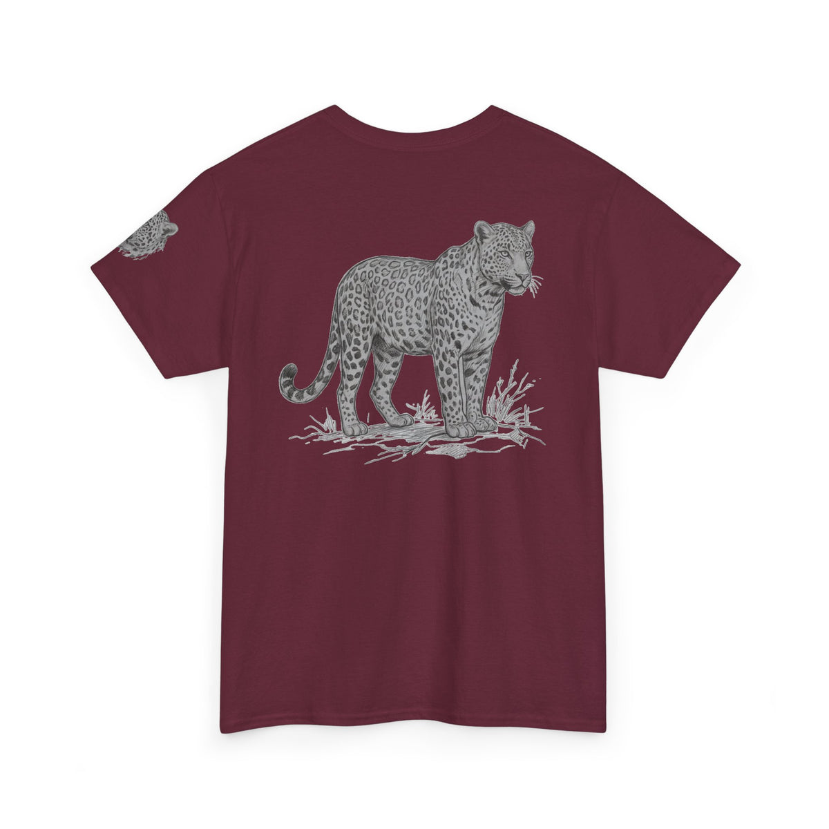 "Pencil Sketch Art Leopard" Premium Graphic Tee