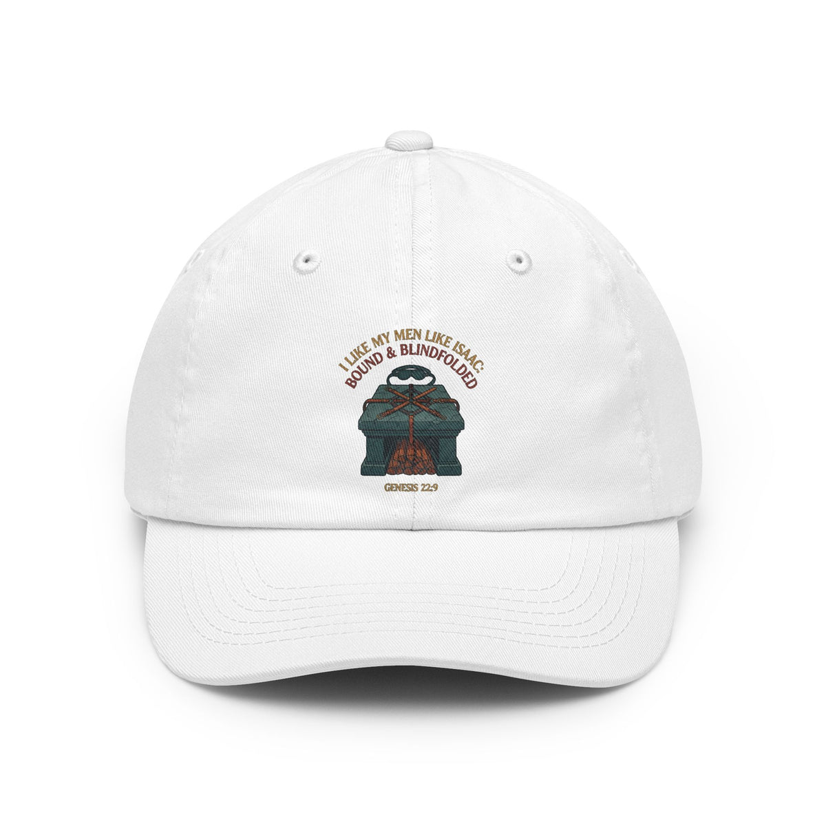 Color: White | Good Book Series Bound & Blindfolded Dad Hat