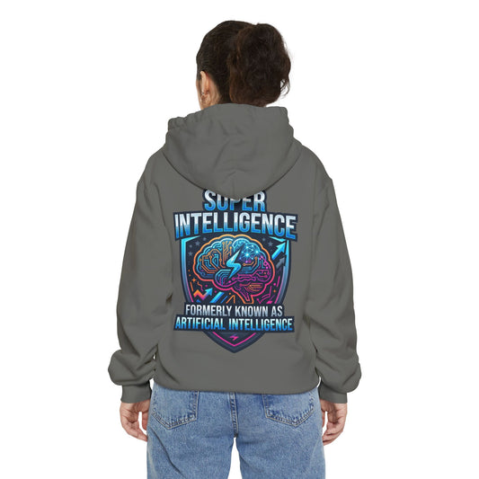 Color: Grey | Super Intelligence Garment-Dyed Hoodie