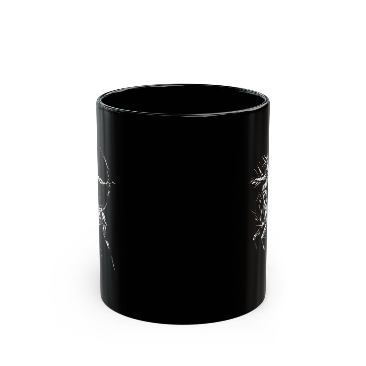 "Sagittarius The Archer Centaur" Black Ceramic Mug — Graphic