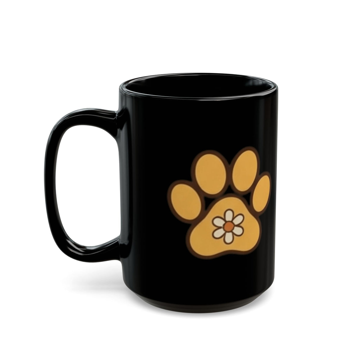 "Stay Golden & Bark On" Black Ceramic Mug — Graphic