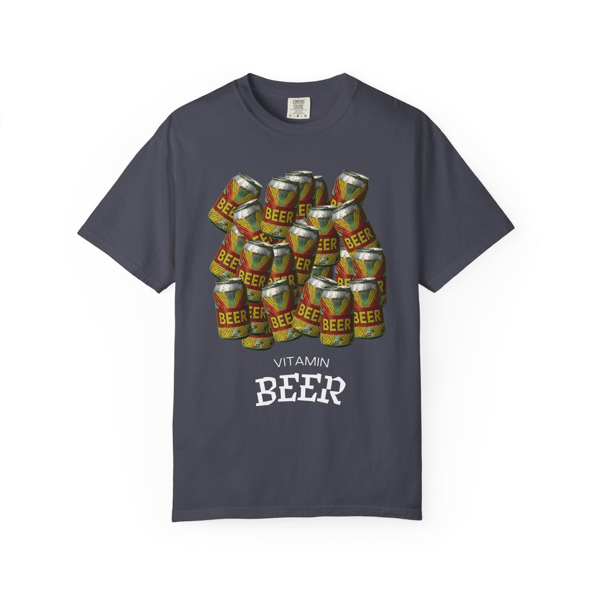 Color: Navy | Vitamin Beer 5 Unisex Garment-Dyed T-shirt
