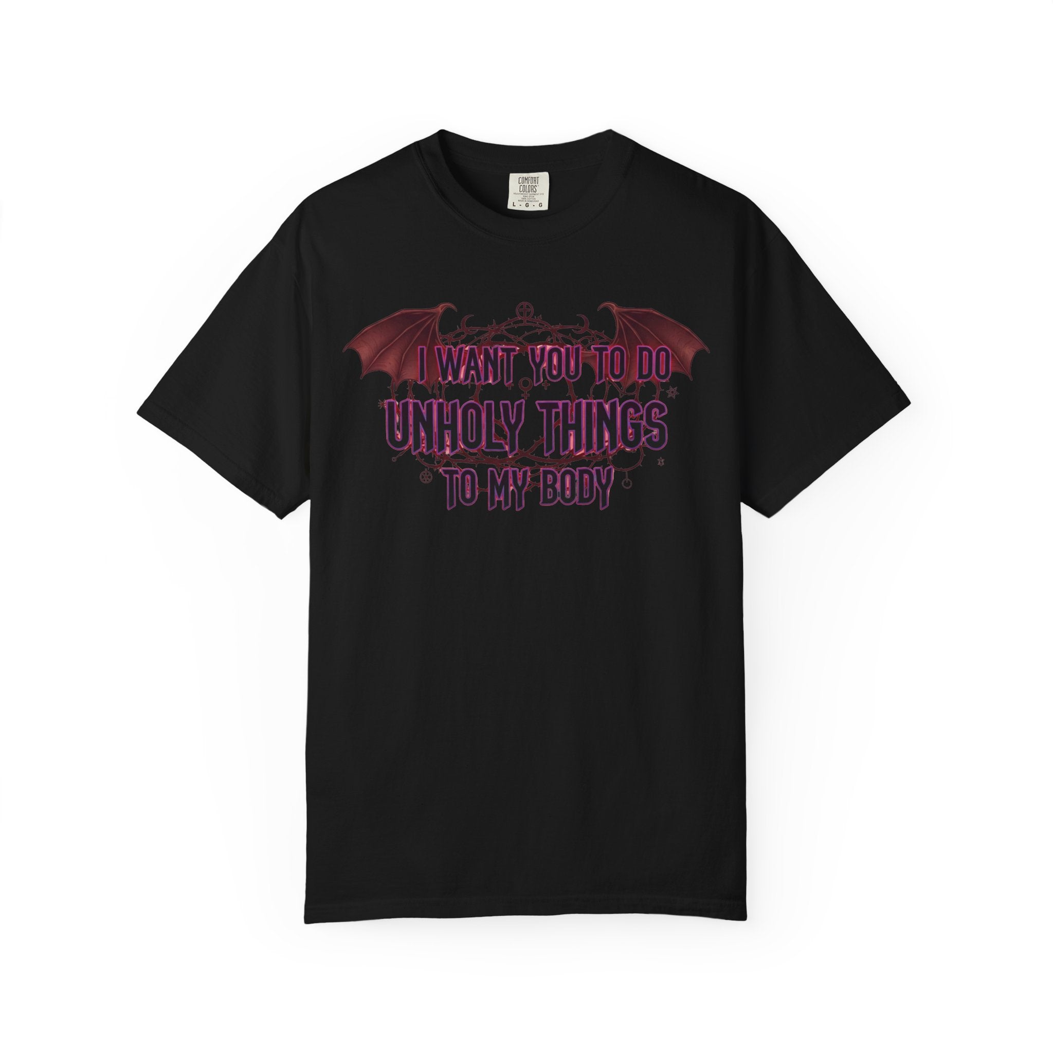 Unholy Things – Sin Responsibly | Garment-Dyed Tee — AttitudeShirts