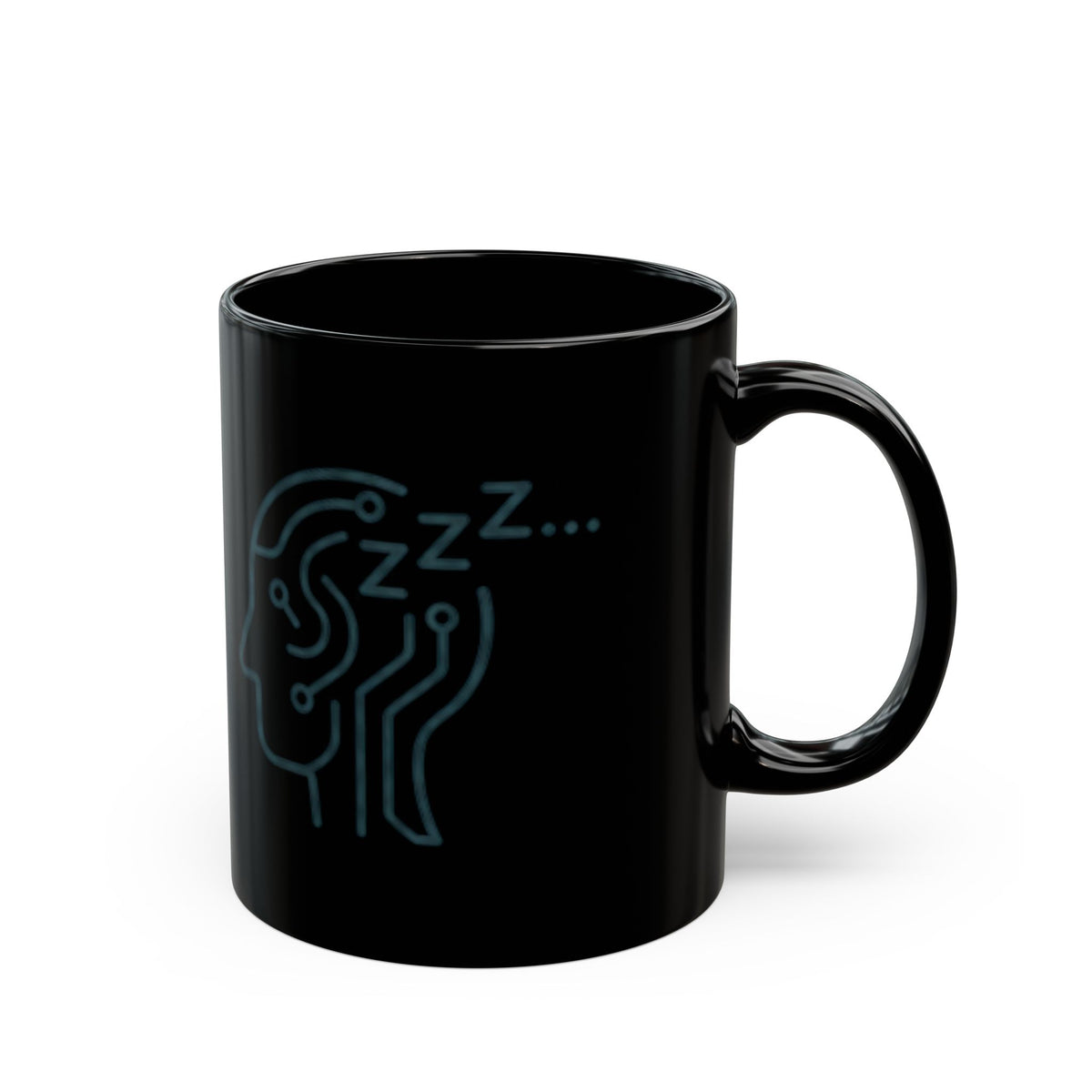 "I Was Listening" Black Ceramic Mug — Graphic