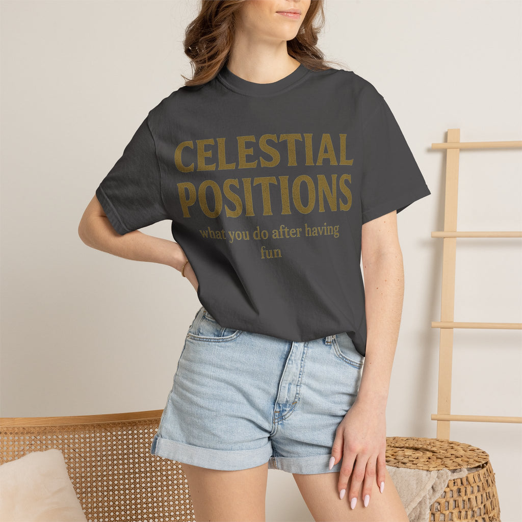 "Celestial Positions" Unisex Garment-Dyed T-shirt