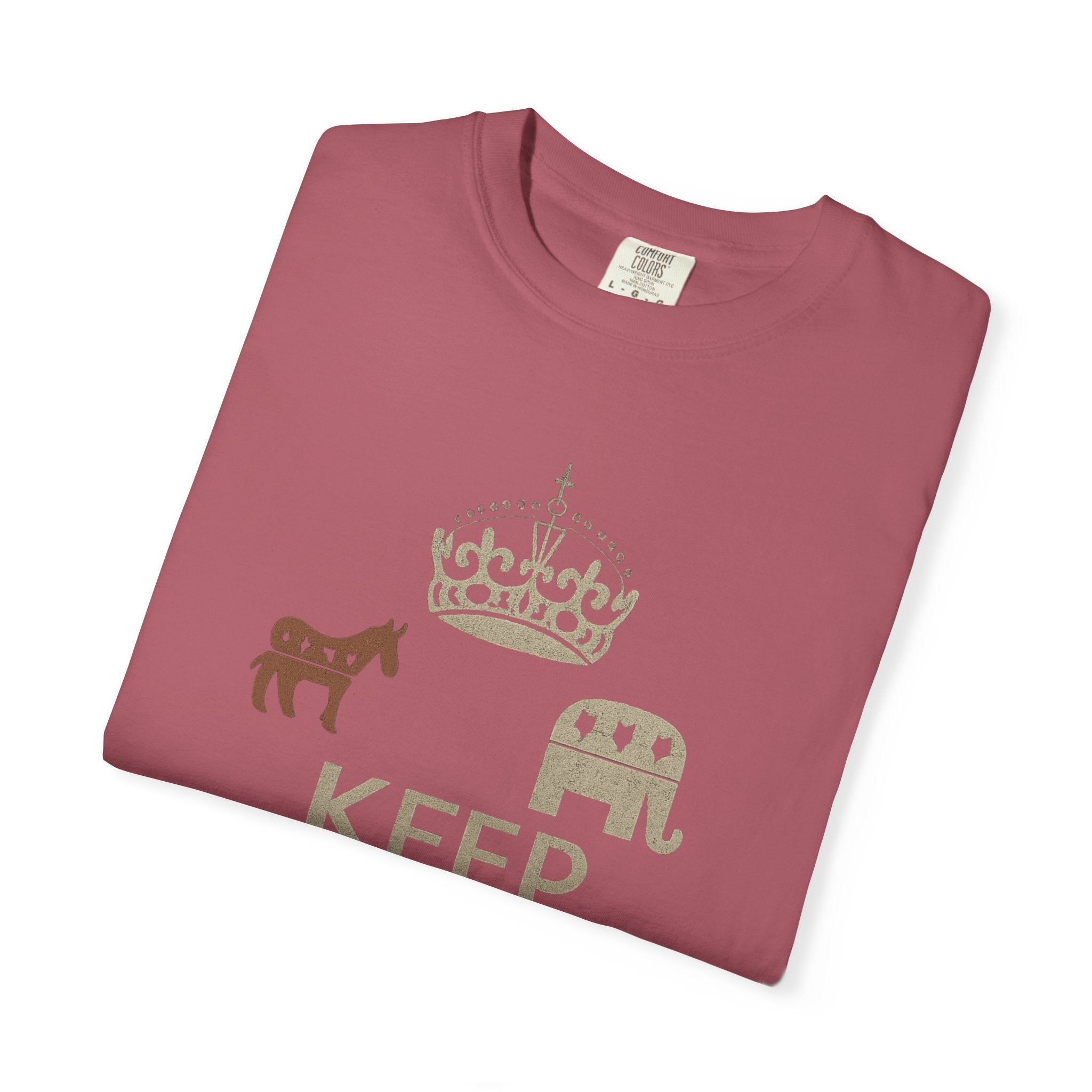 ""KEEP CALM AND BLAME THE OTHER PARTY" Unisex Garment-Dyed T-shirt