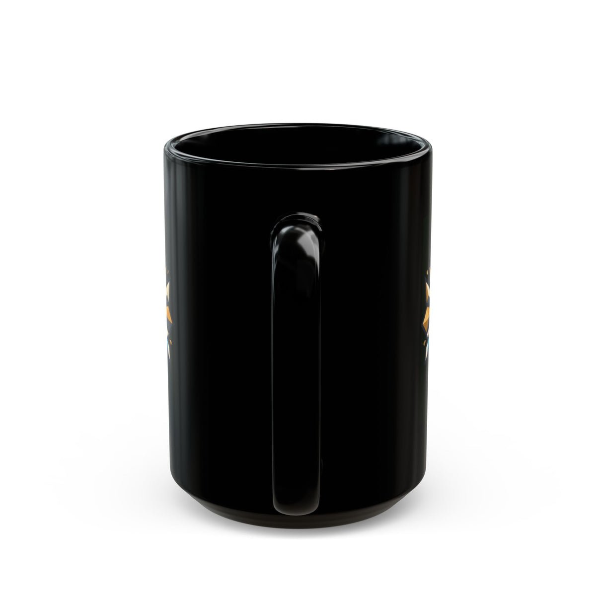 "German Shepherd Guardian Loyal Brave" Black Ceramic Mug