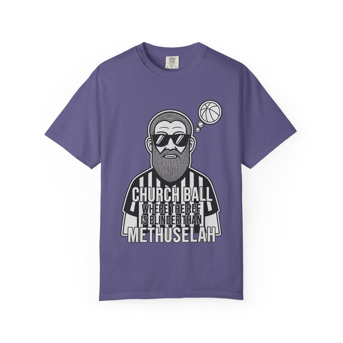Color: Grape | Church Ball: Blinder Than Methuselah Unisex Garment-Dyed T-shirt