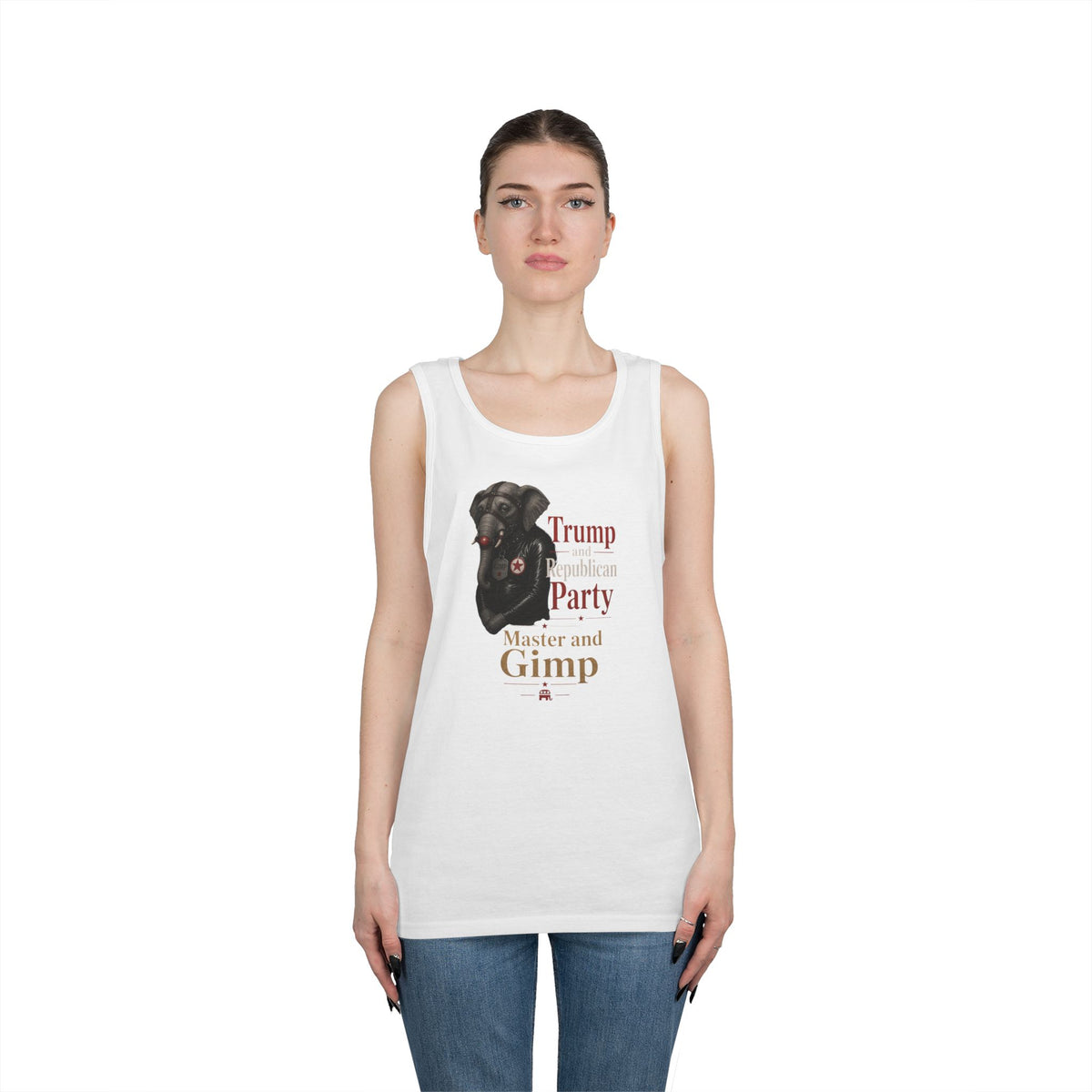 Color: White | Master and Gimp Tank Top