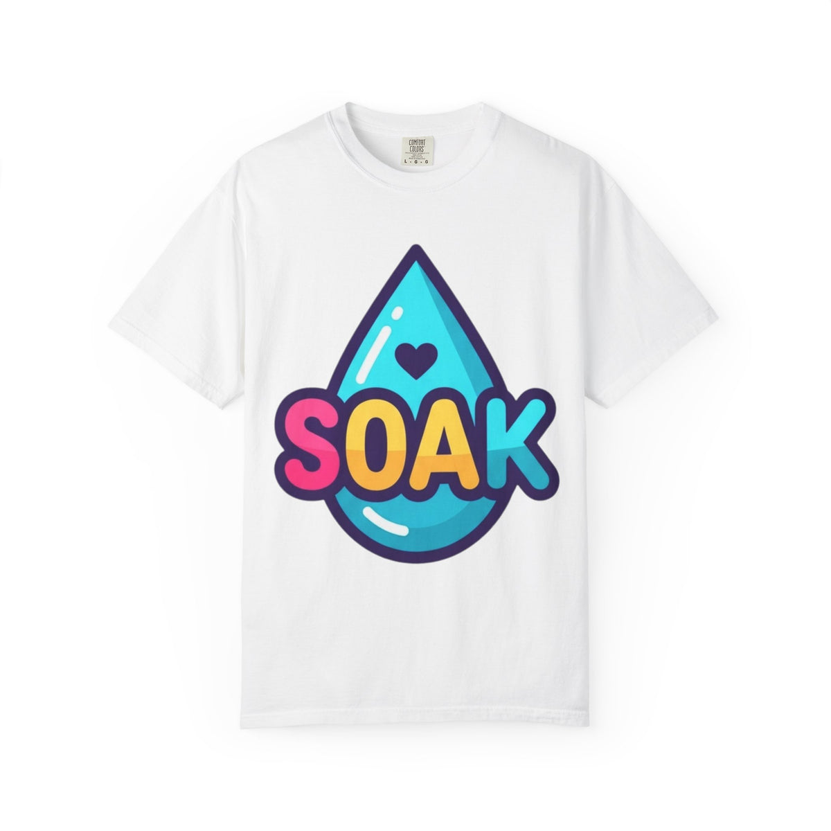 Color: White | Soak Unisex Garment-Dyed Tee