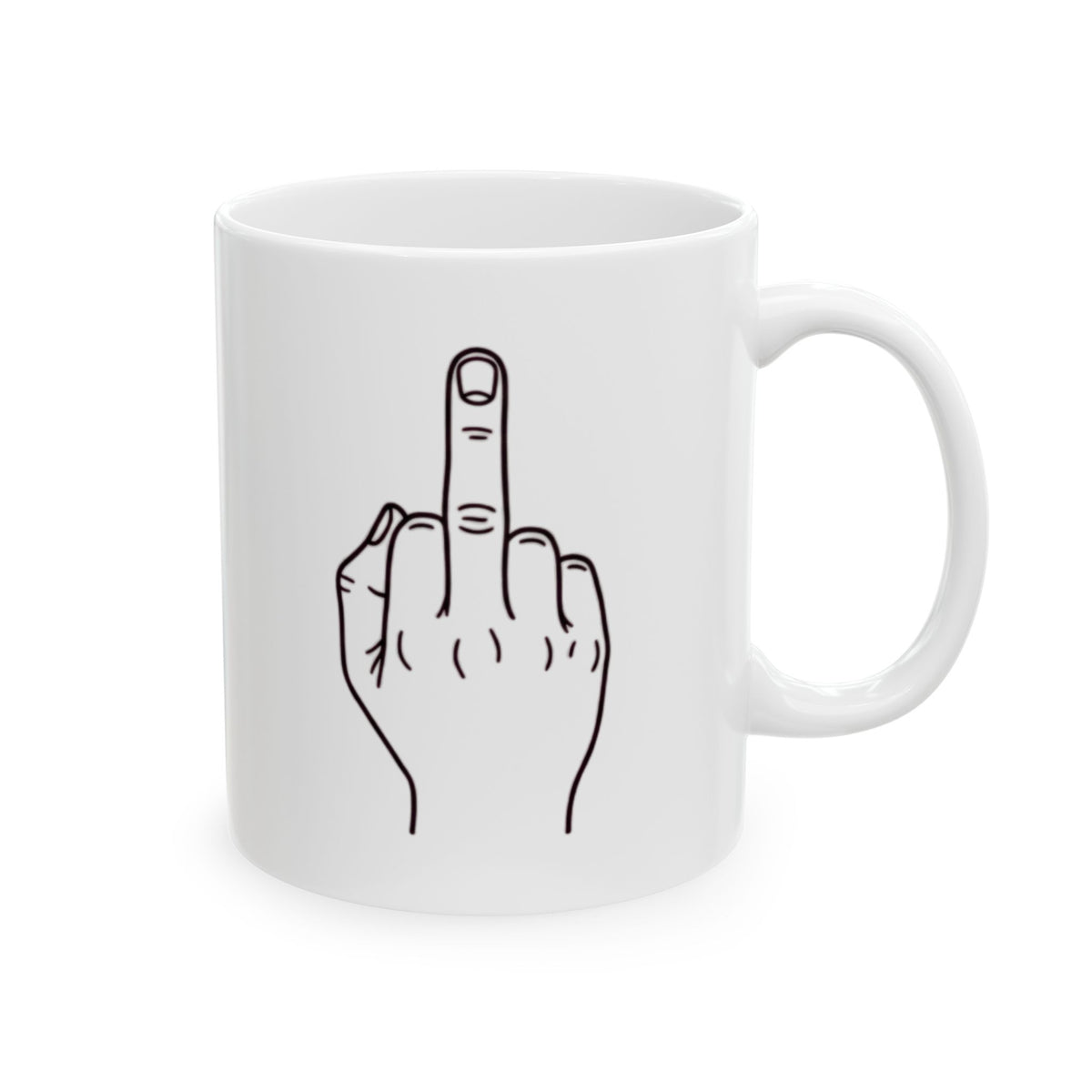 "F@#% OFF" White Ceramic Mug — Graphic