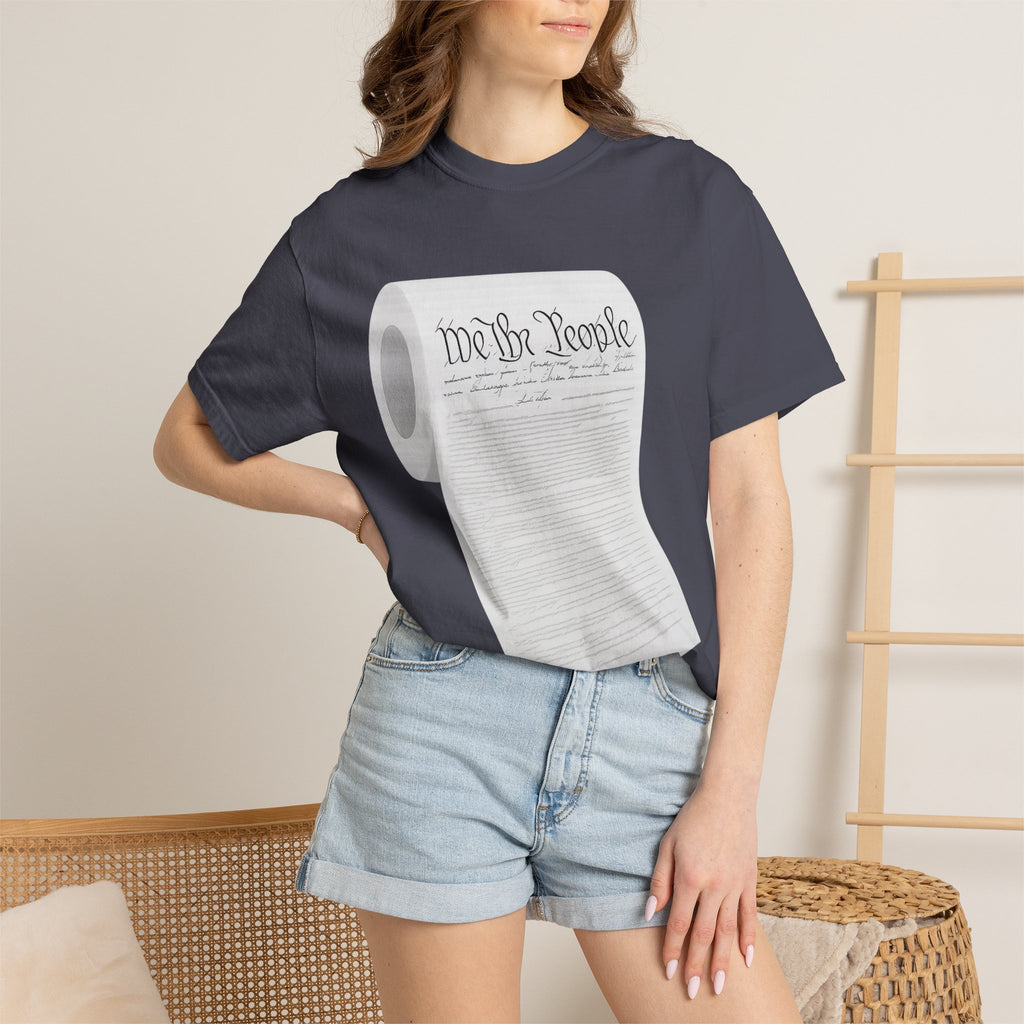 "Toilet Paper Constitution"  Unisex Garment-Dyed T-shirt