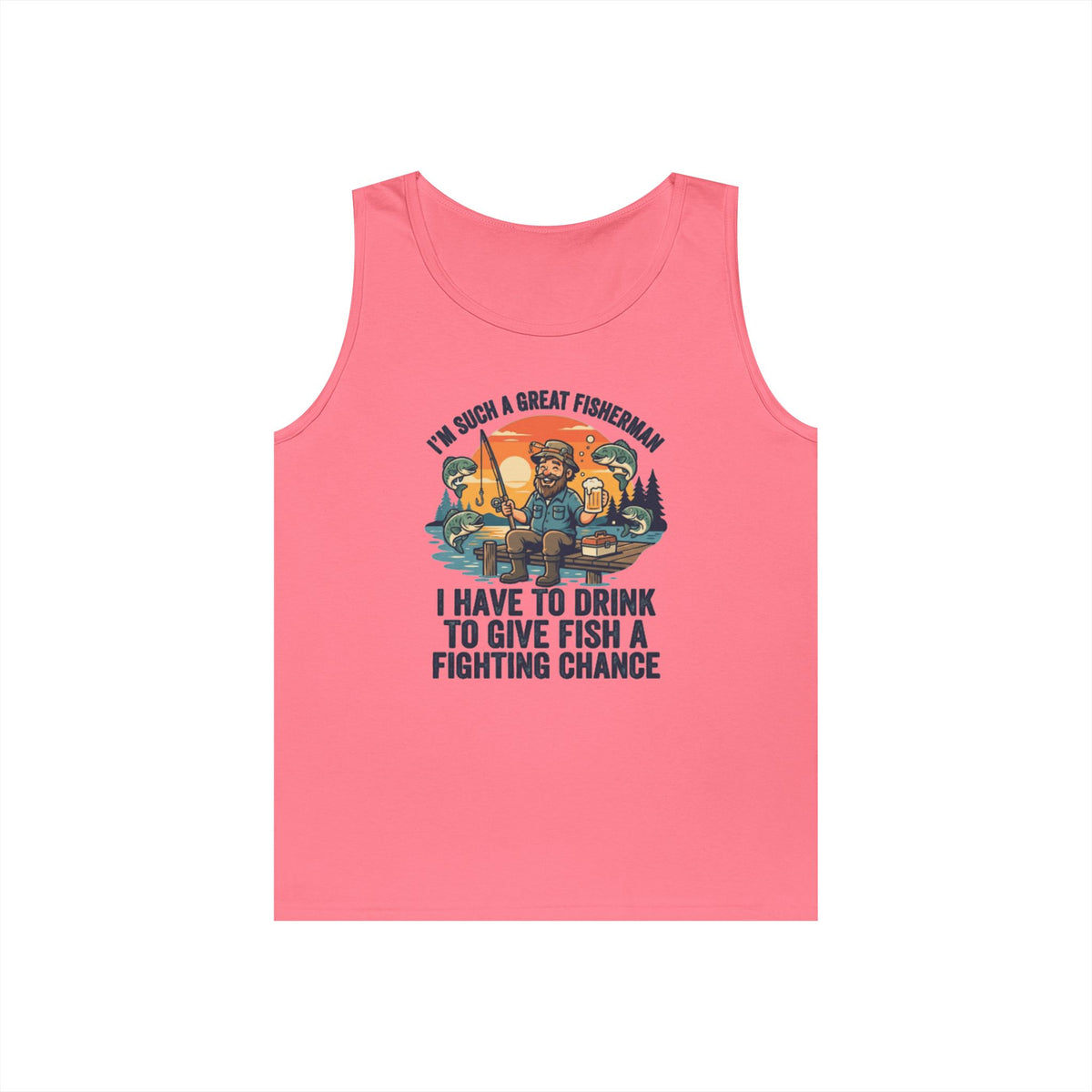 "Drink to Give Fish a Fighting Chance" Tank Top