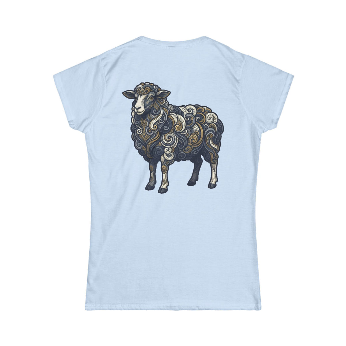 Color: Light Blue | Barnyard Sheep Women's Tee