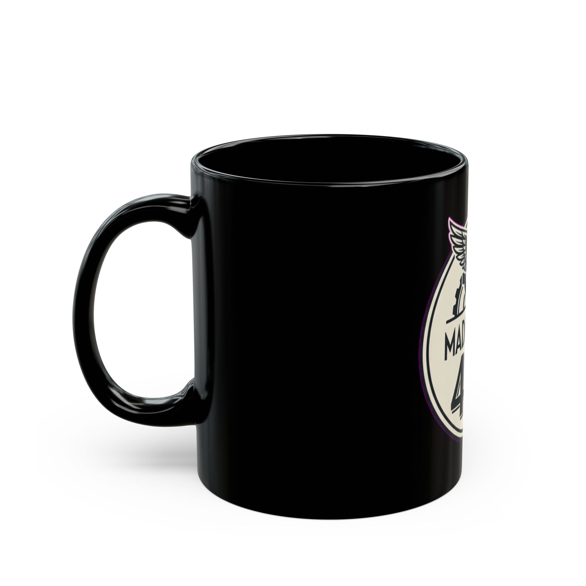 "Made in the 40's" Black Ceramic Mug — Graphic