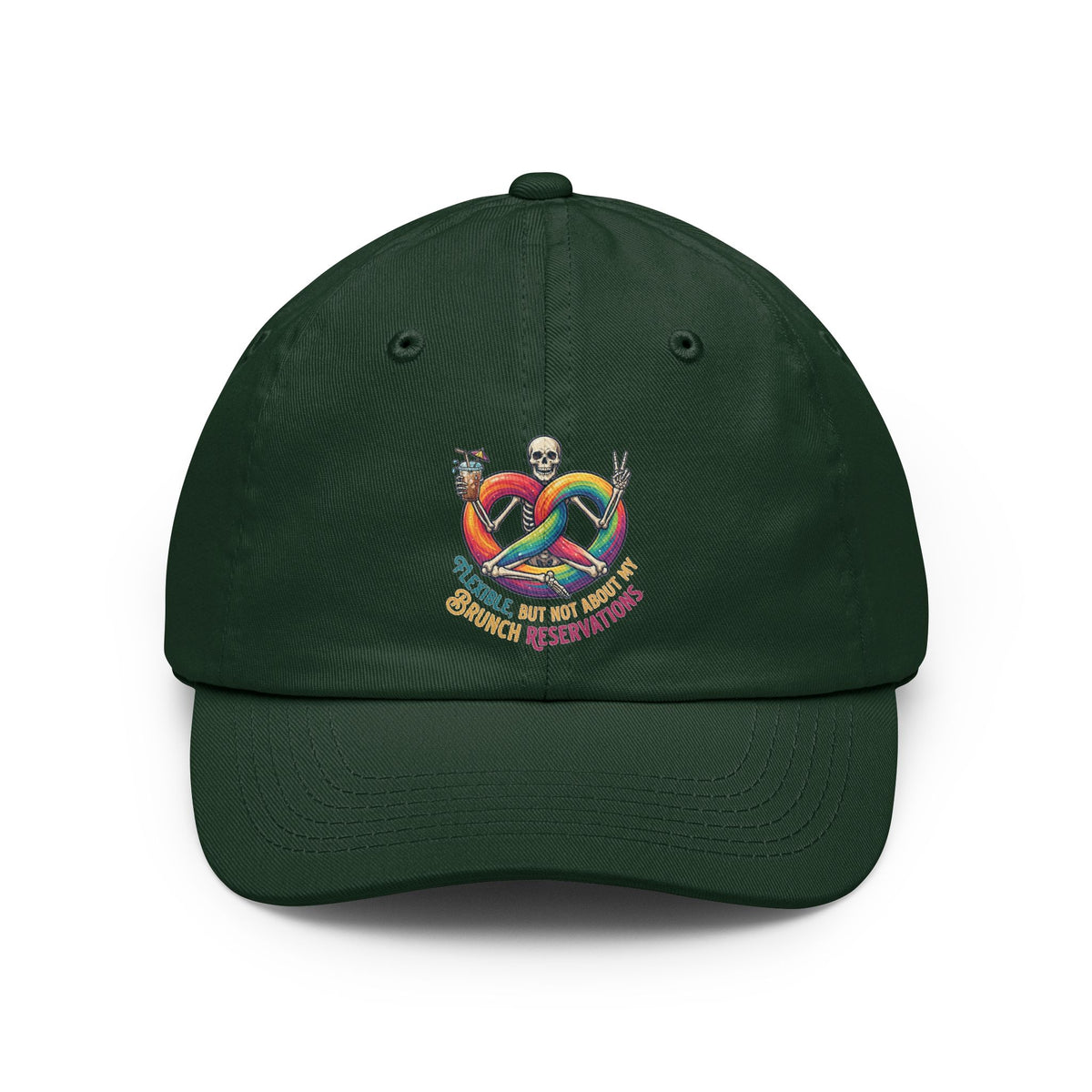 Color: Forest Green | Flexible But Not About Brunch Dad Hat