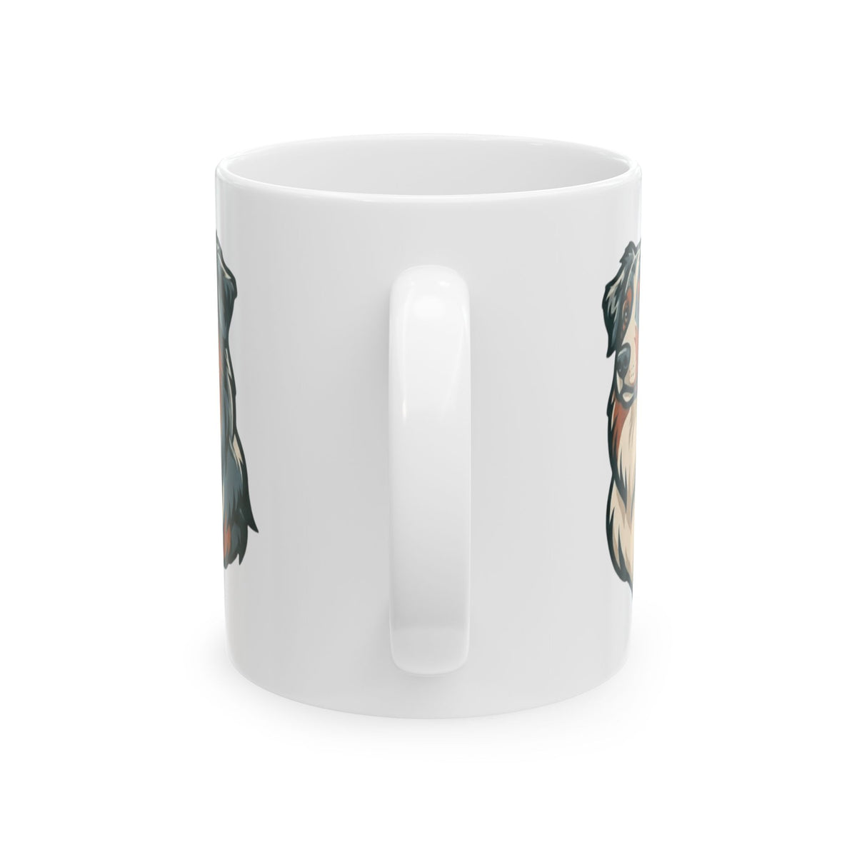 "Australian Sheperd" White Ceramic Mug — Graphic