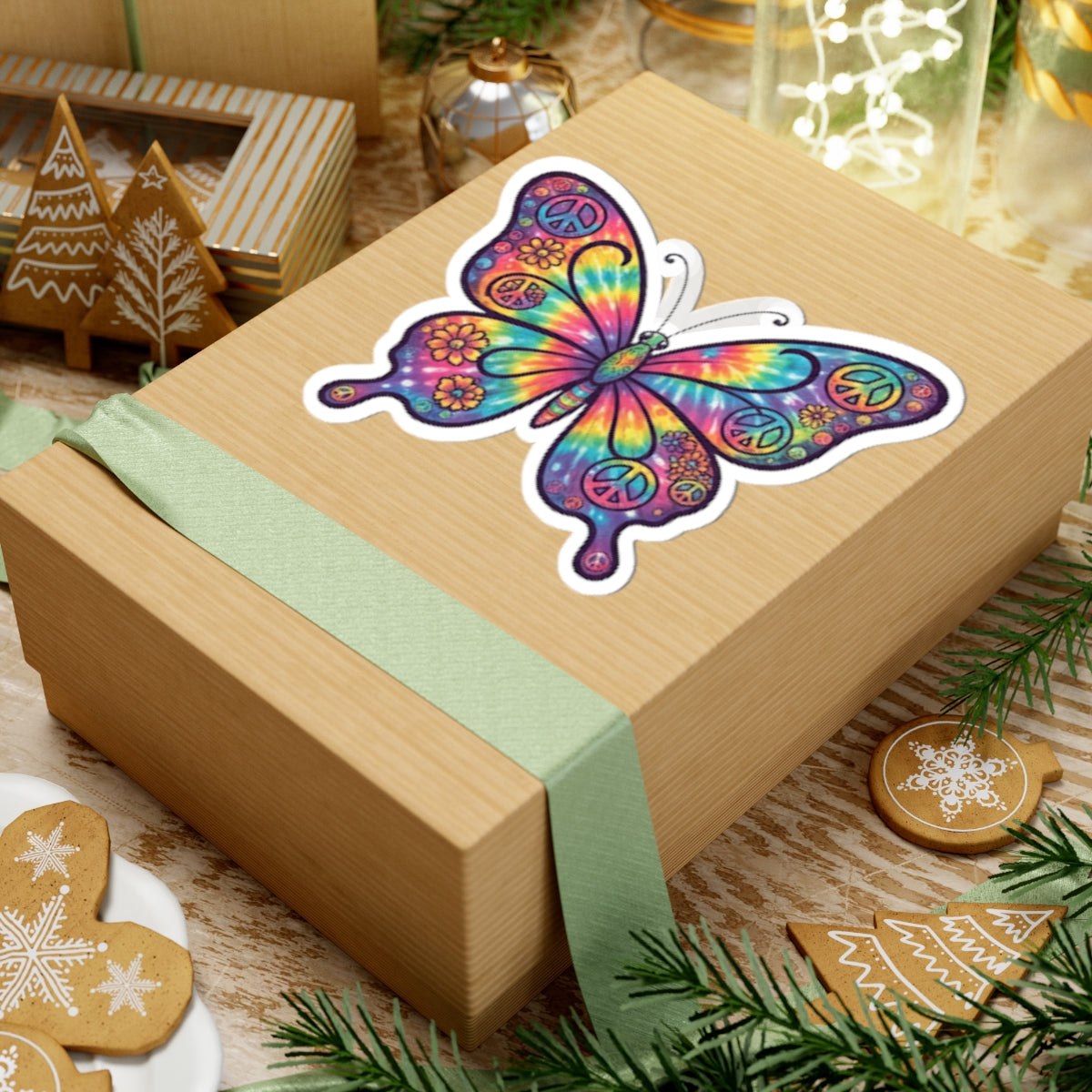 "Hippy Butterfly" Sticker — Main