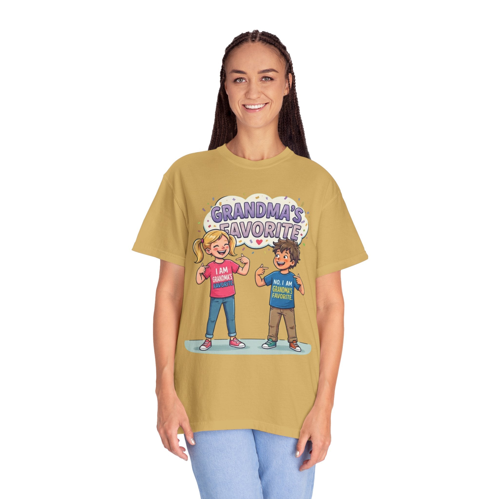 "Grandma's Favorite" Unisex Garment-Dyed Tee