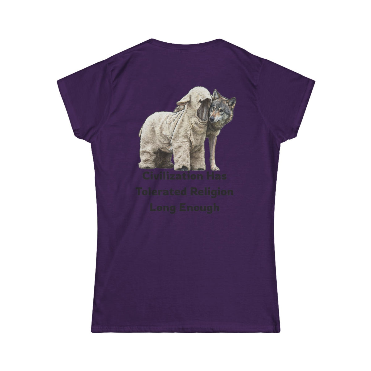 Color: Purple | Civilization Tolerated Religion Women's Tee