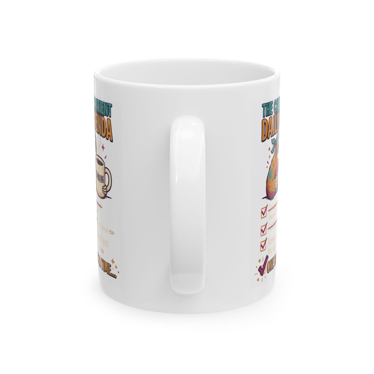 "Cancer One Day At A Time" White Ceramic Mug