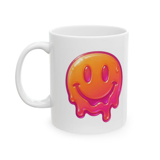 "Melting Hot" White Ceramic Mug — Graphic