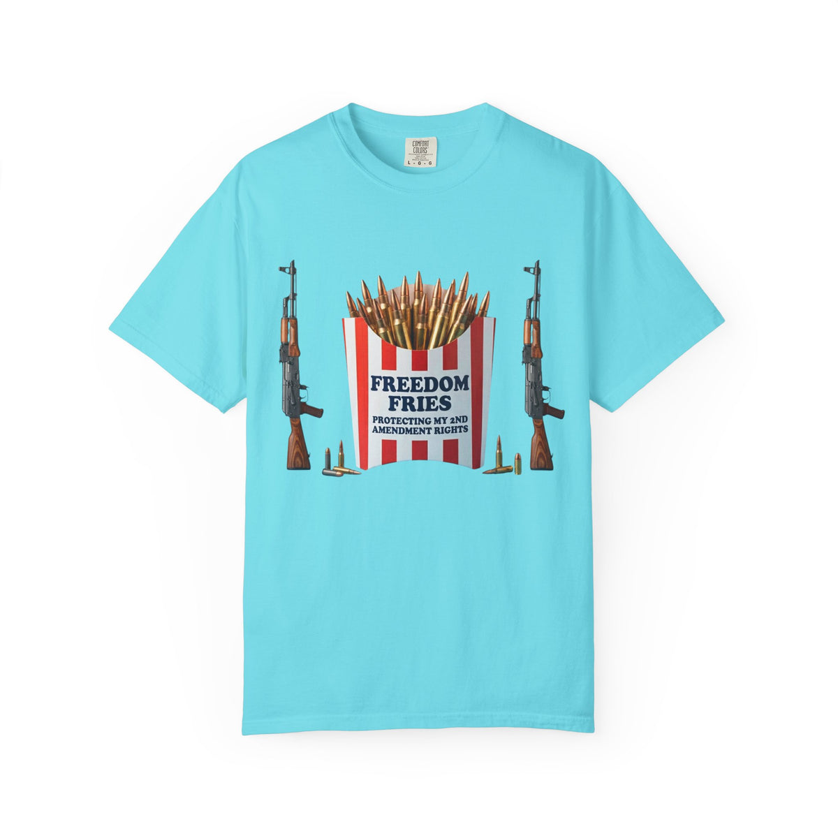 Color: Lagoon Blue | Freedom Fries Unisex Garment-Dyed Tee