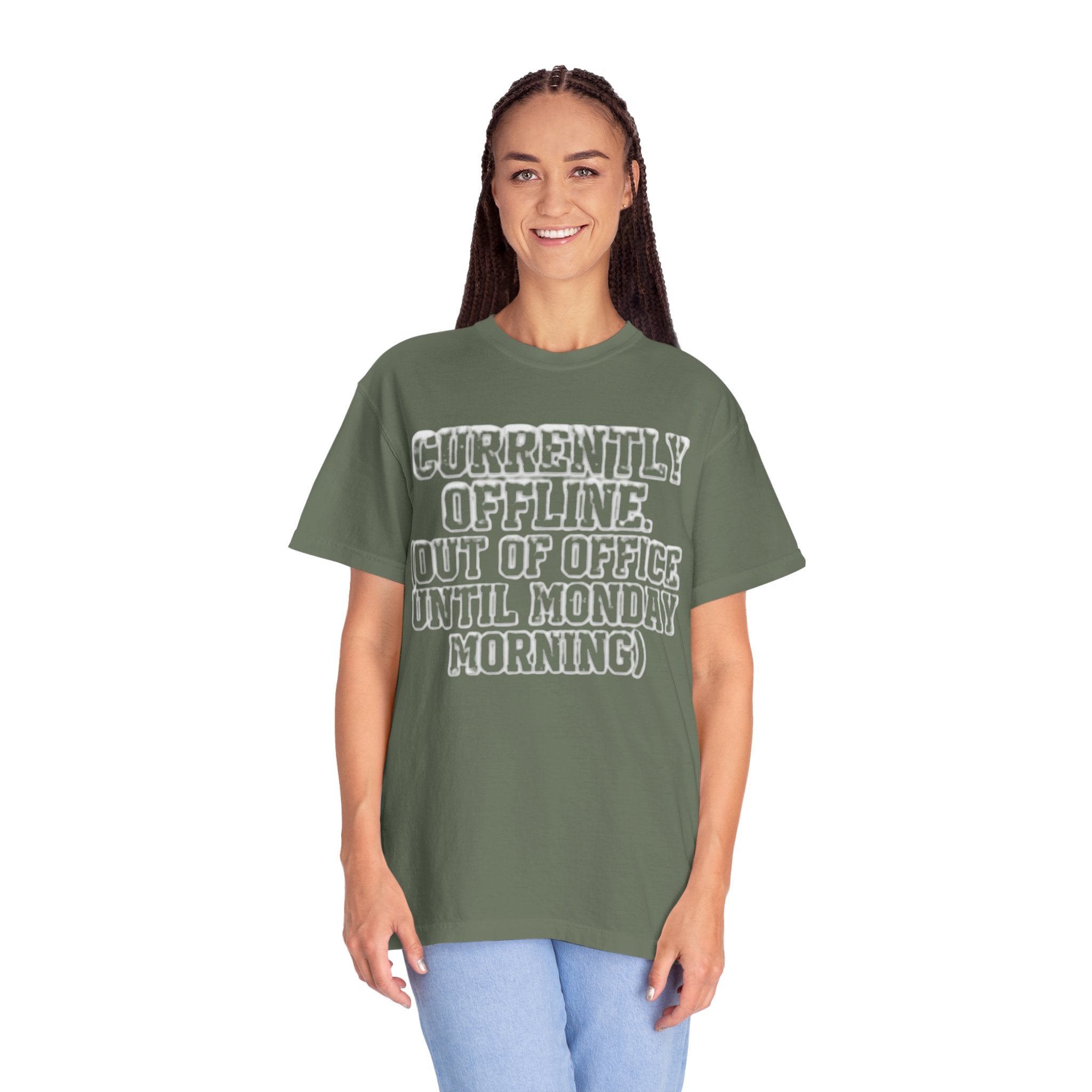 "Currently Offline" Unisex Garment-Dyed Tee