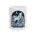 "December Legend" White Ceramic Mug