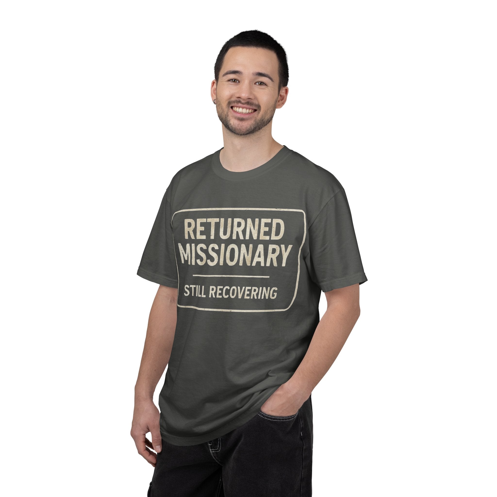 "Returned Missionary (Still Recovering)" Unisex Garment-Dyed T-shirt