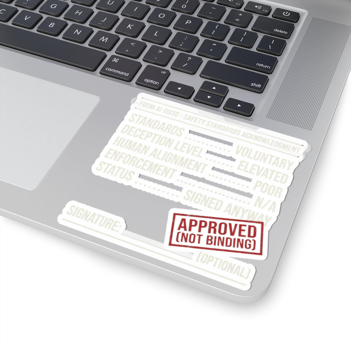 "Approved (Not Binding)" Sticker — Main