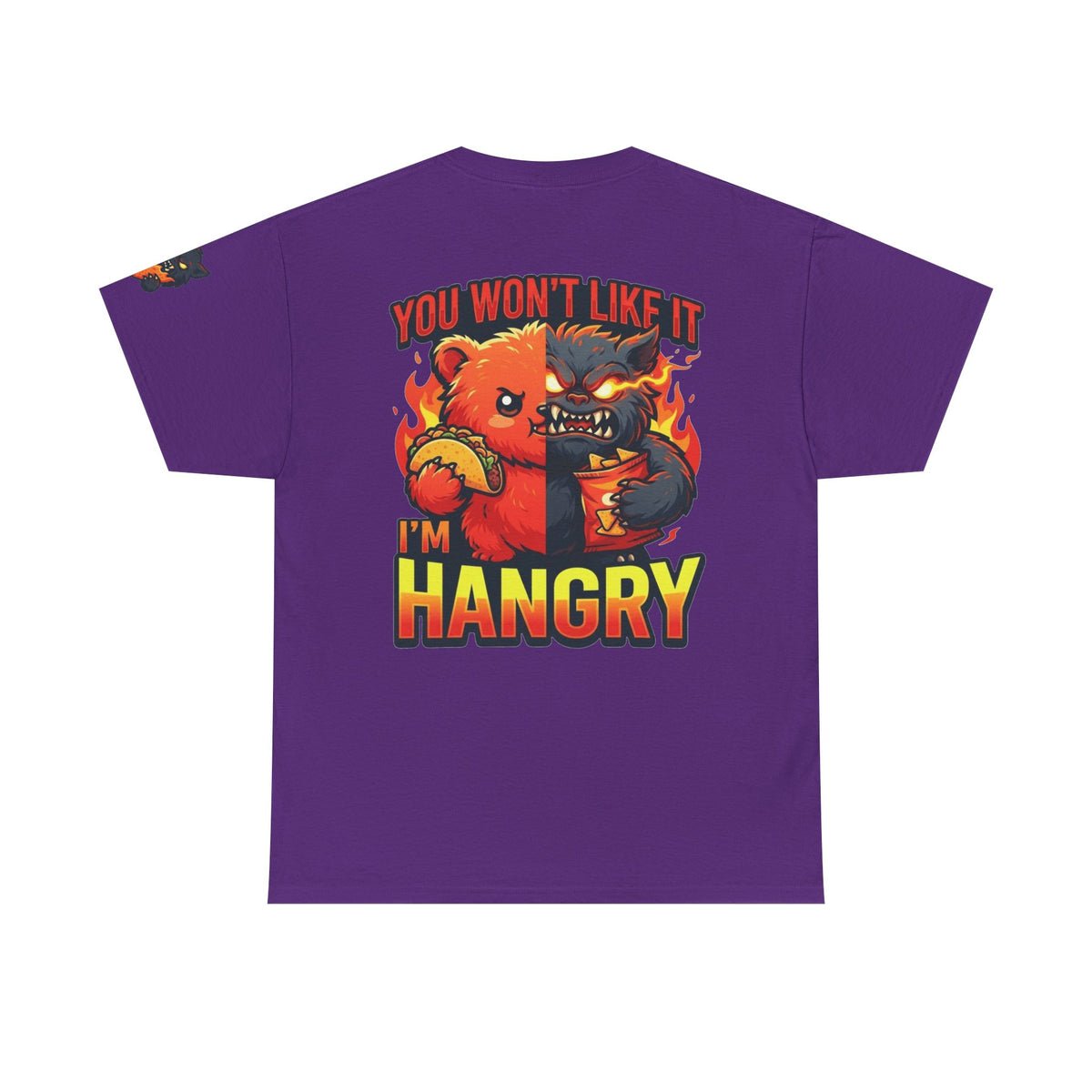 Color: Purple | You Won't Like It I'm Hangry Premium Graphic Tee