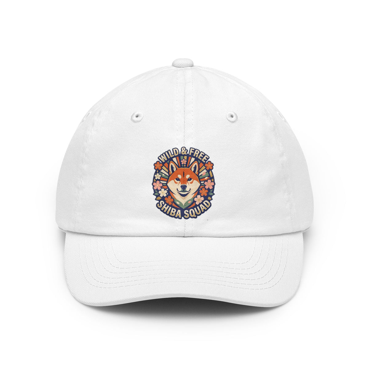 Color: White | Shiba Squad Dad Hat