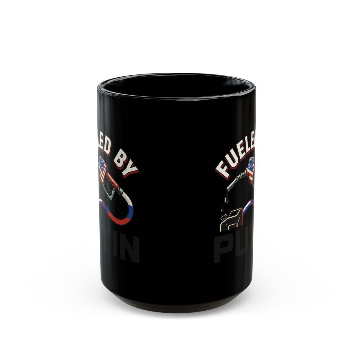 "Fueled By Putin" Black Ceramic Mug