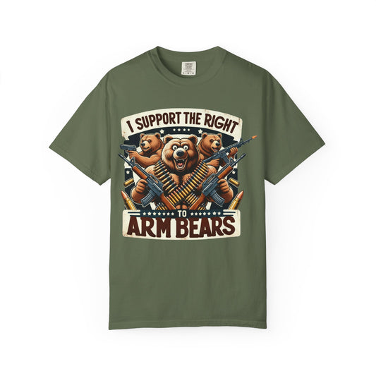 "The Right to Arm Bears (Tactical Trio)" Unisex Garment-Dyed T-shirt