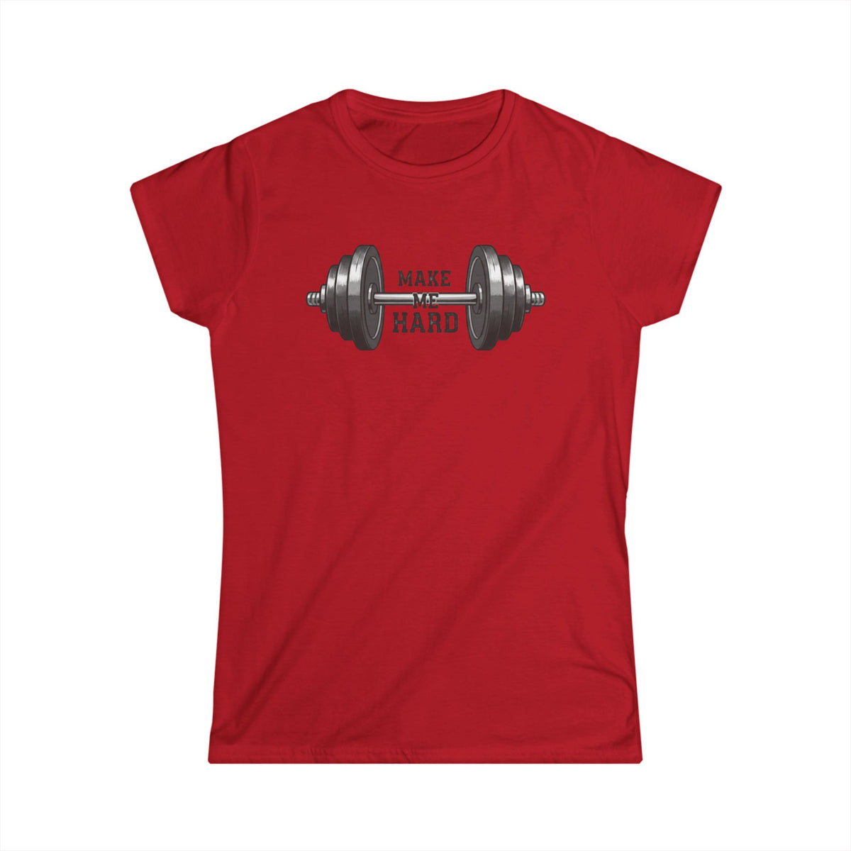 Color: Cherry Red | Make Me Hard - Morning Demands | Women's Tee — AttitudeShirts