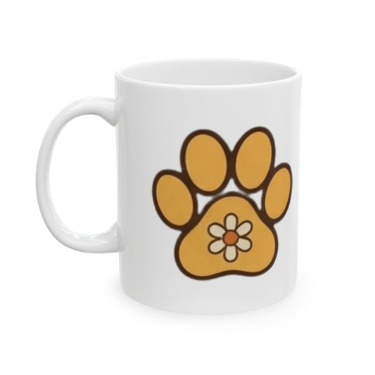 "Stay Golden & Bark On" White Ceramic Mug — Graphic