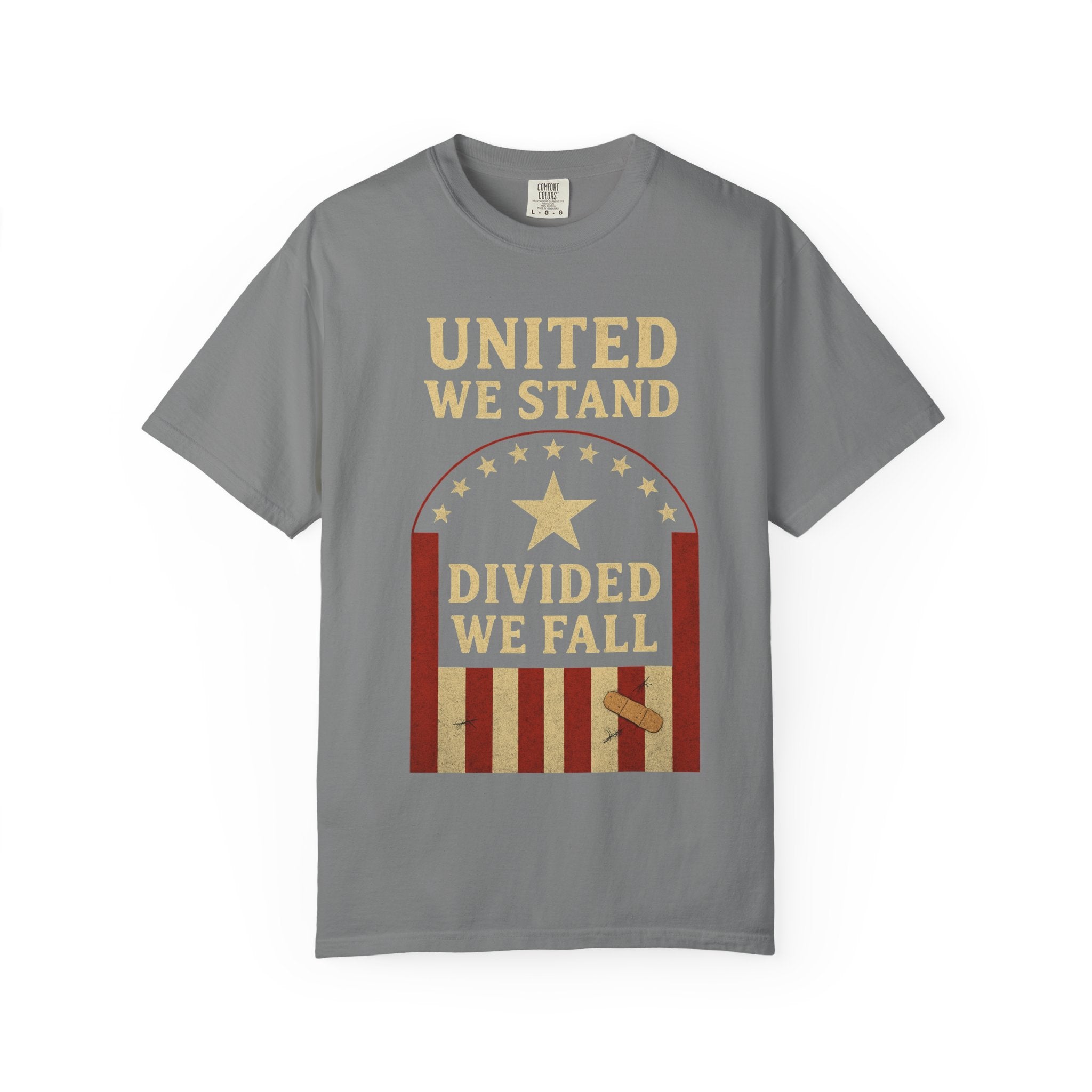 "Divided We Fall" Unisex Garment-Dyed T-shirt