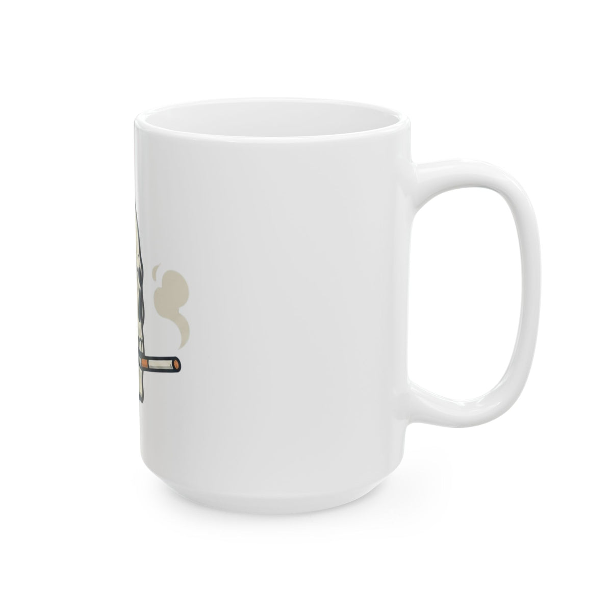 "Dead Inside Shit Outside" White Ceramic Mug — Graphic