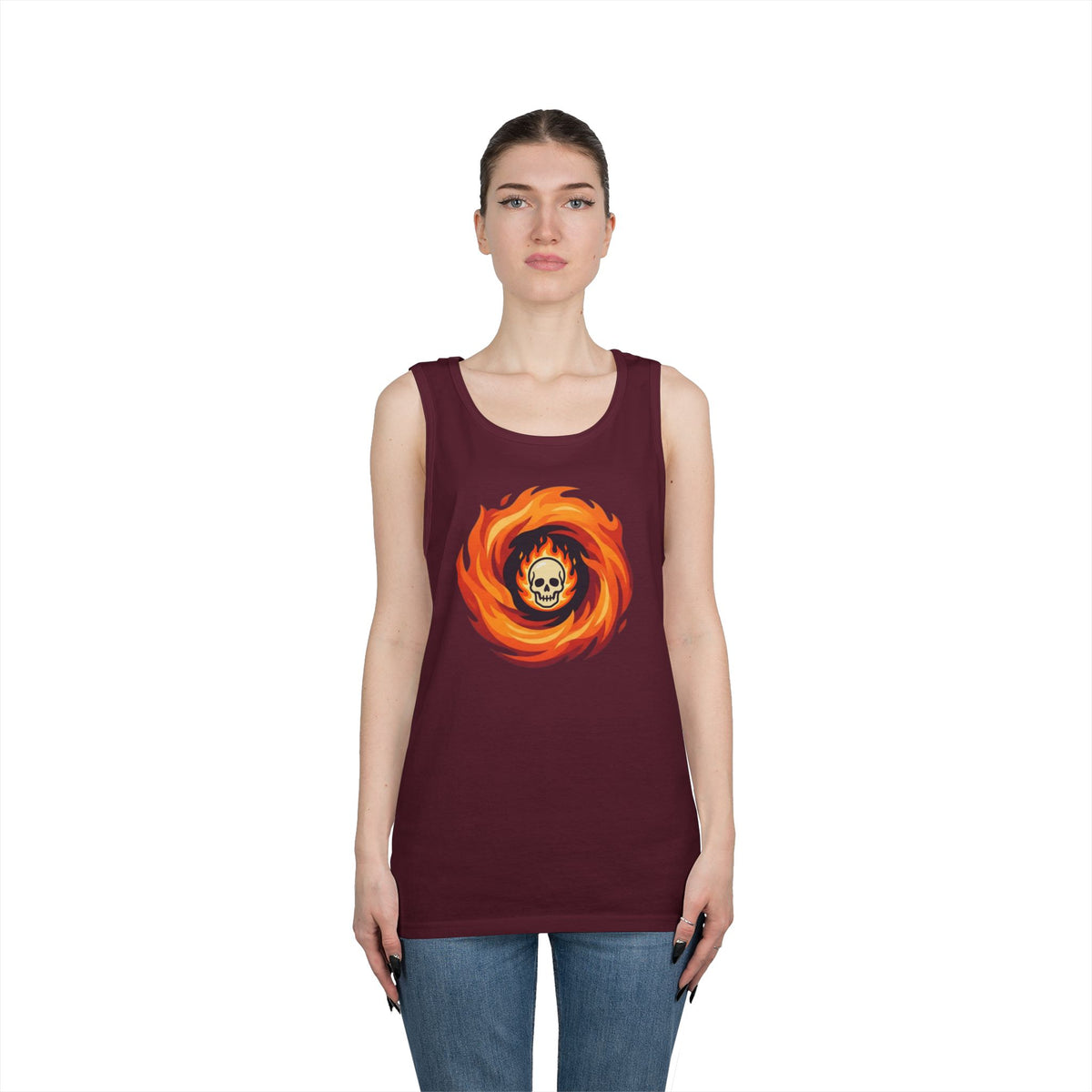 Color: Maroon | Hellfire Tank Top