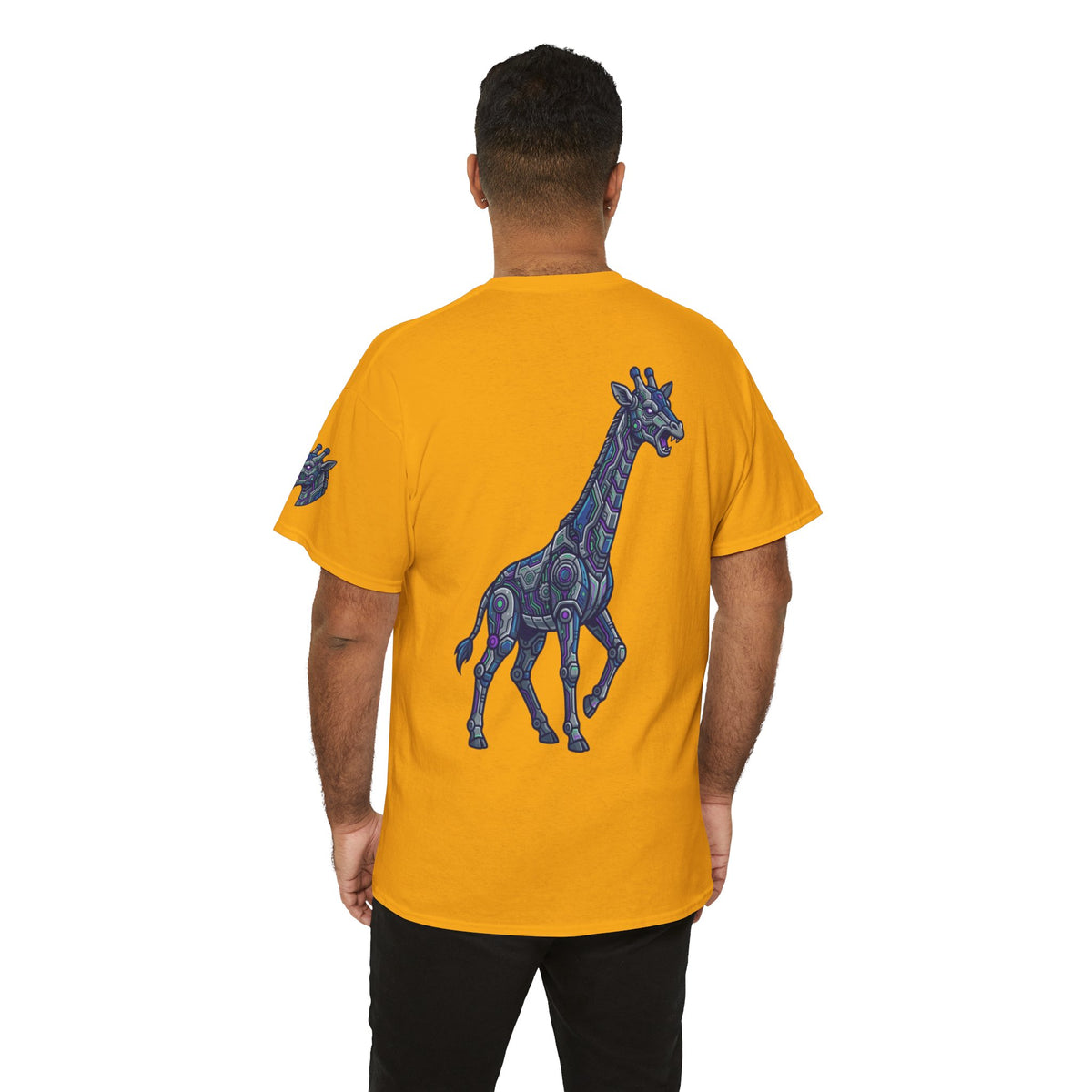 Color: Gold | Cyber Giraffe Premium Graphic Tee