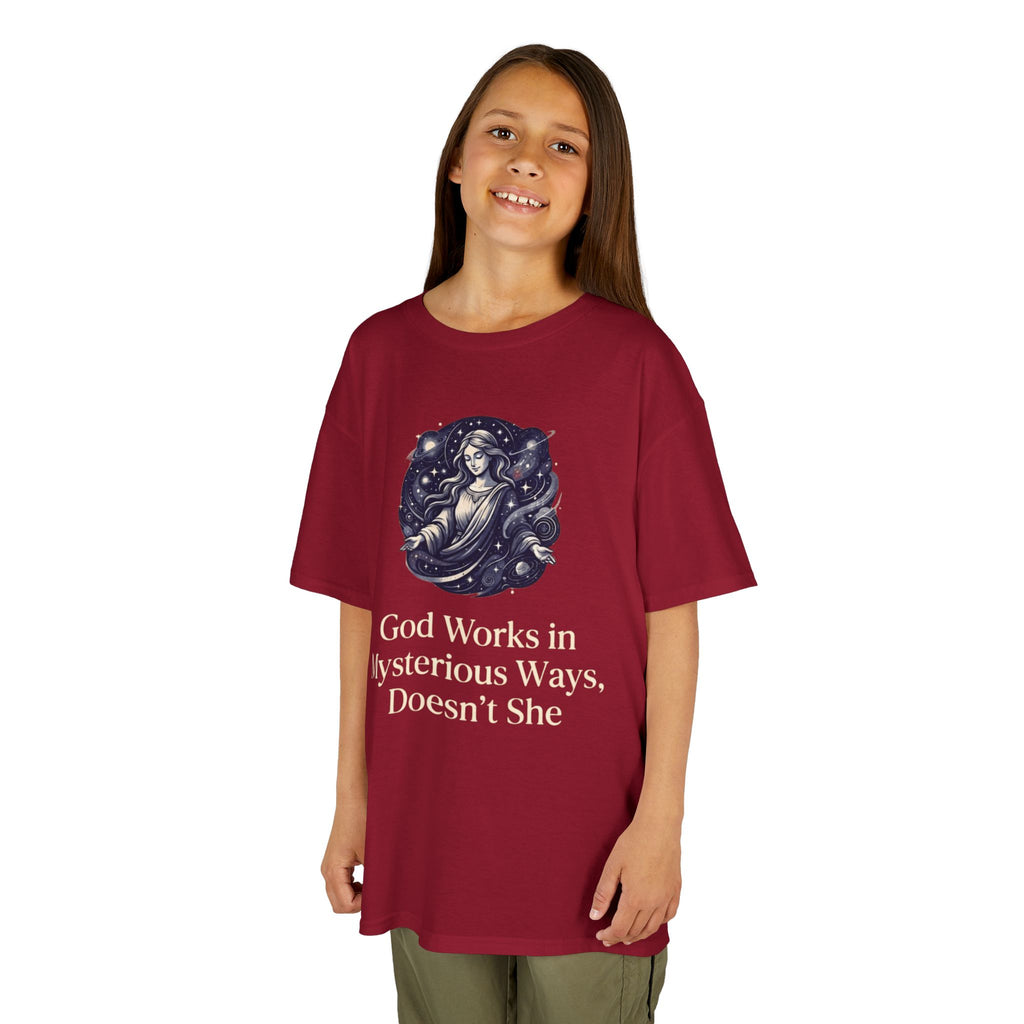 "God Works in Mysteroius Ways" Kids Tee