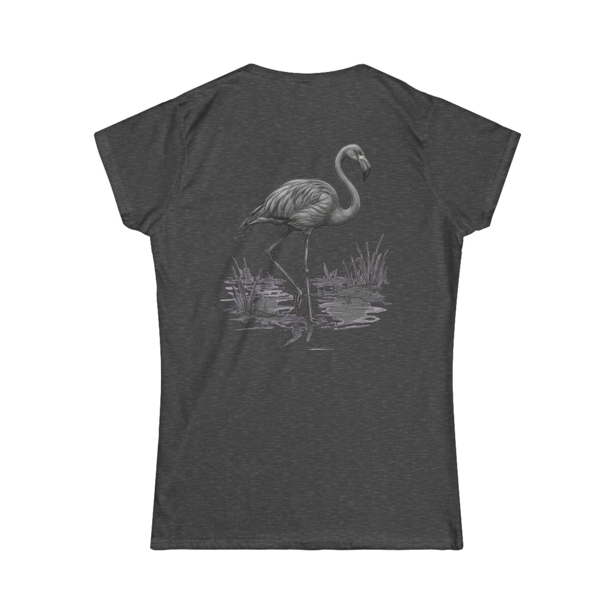 "Pencil Sketch Art Flamingo" Women's Tee