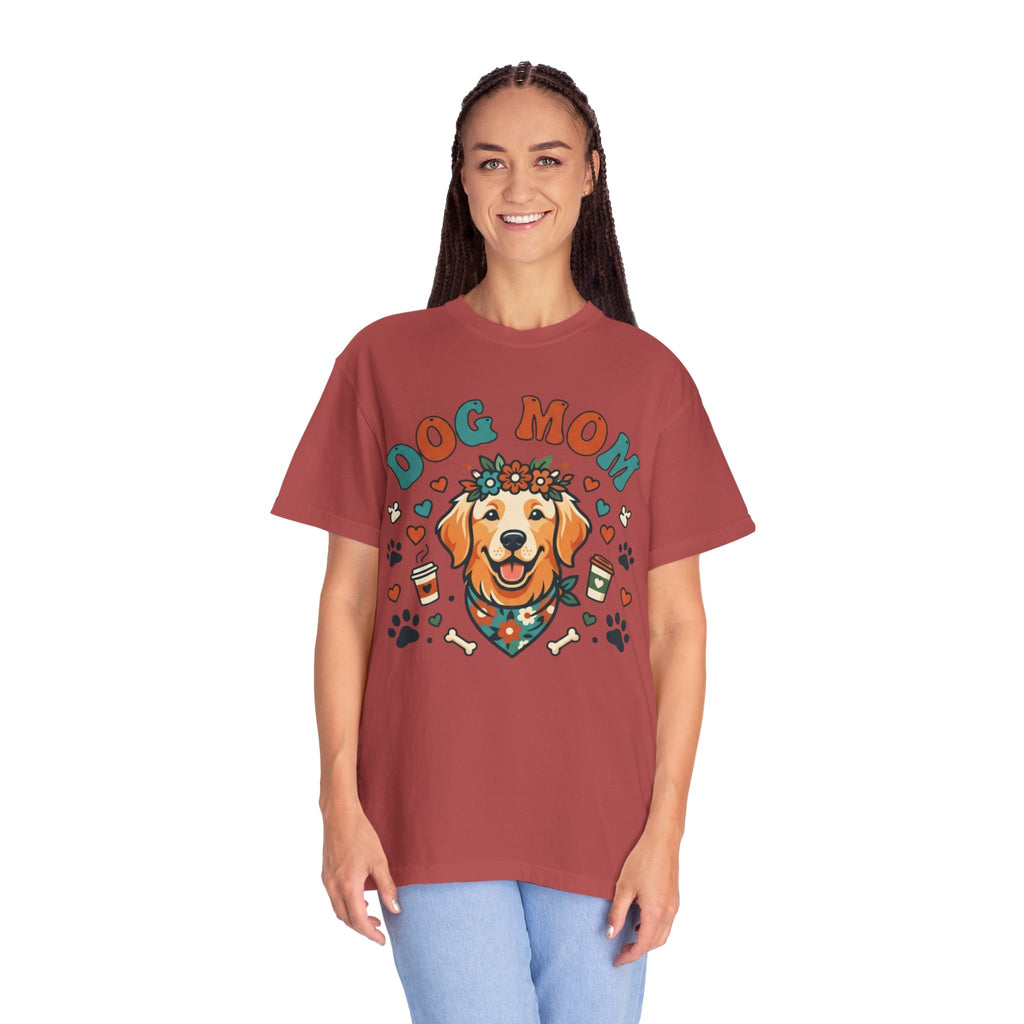 "Dog Mom" Unisex Garment-Dyed Tee
